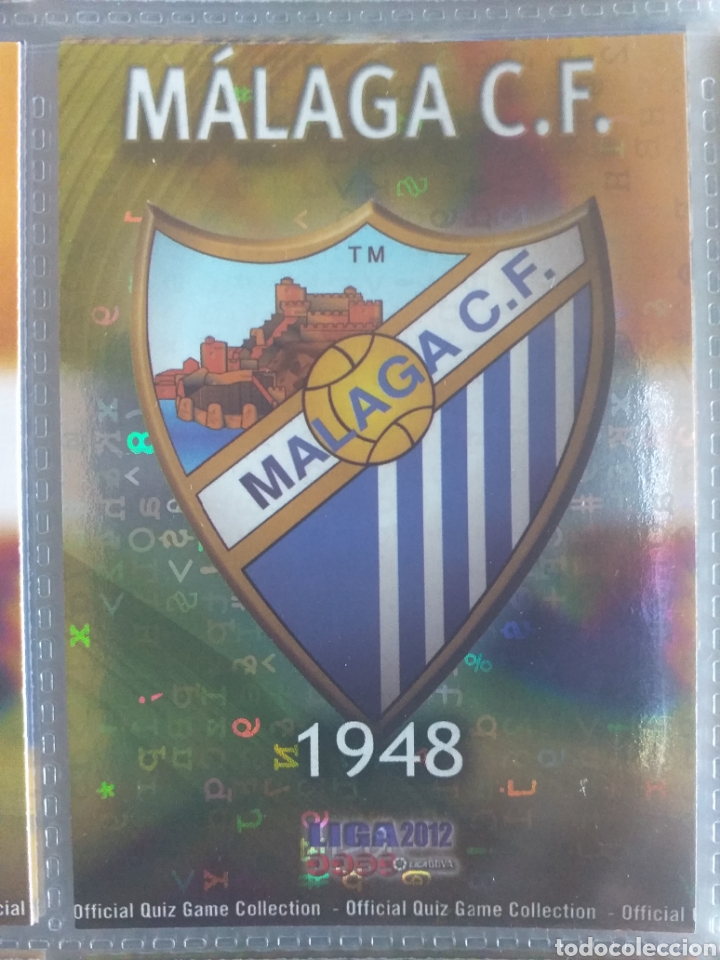 Cromos de F&uacute;tbol: F&Uacute;TBOL CROMO N&ordm; 271 ESCUDO LETRAS M&Aacute;LAGA C.F. MUNDICROMO QUIZ GAME 2011 2012