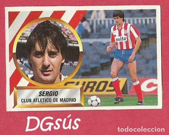 Cromos de f&uacute;tbol: SERGIO (ATL&Eacute;TICO MADRID) ESTE 88 - 89. DESPEGADO - Foto 1