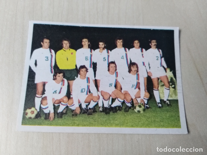 Figurine di Calcio: EDITORIAL FHER 75 76 ALINEACION N&ordm; 16 OLYMPIQUE LYON - CROMO NUEVO SIN PEGAR - 75 76