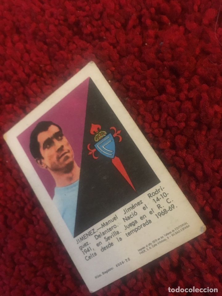 Cromos de f&uacute;tbol: Fher 70 71 1970 1971 celta Jim&eacute;nez - Foto 2