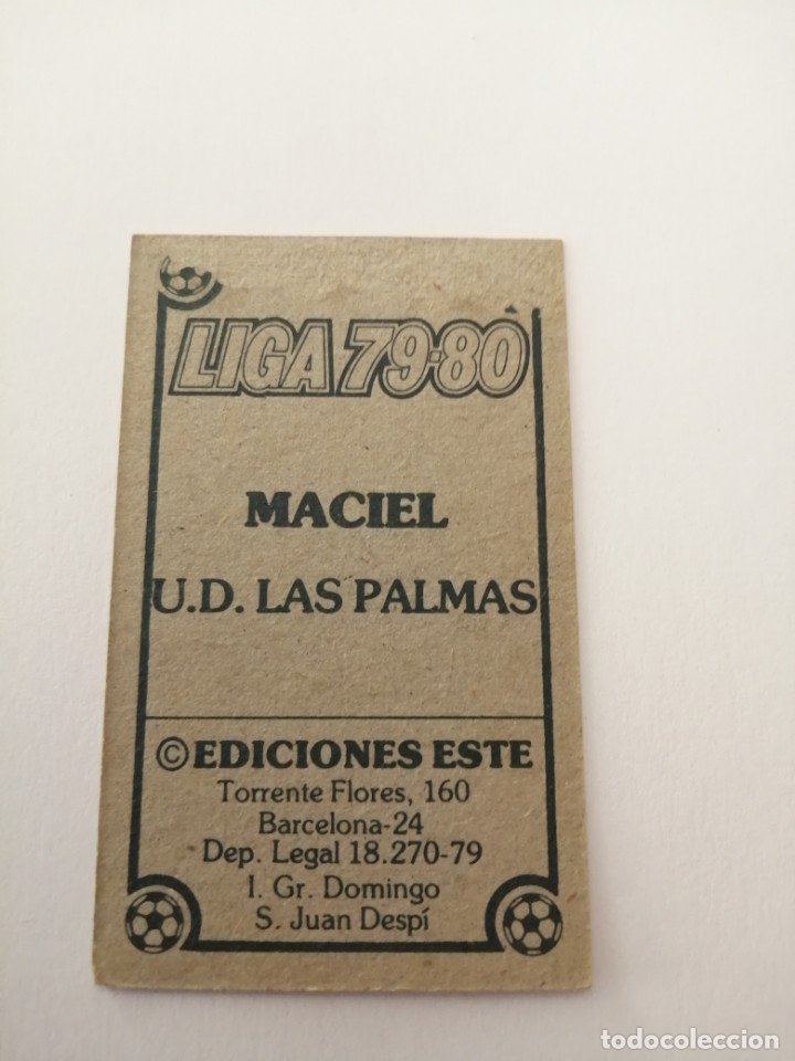Cromos de f&uacute;tbol: Este 79 80 maciel de las palmas - Foto 2