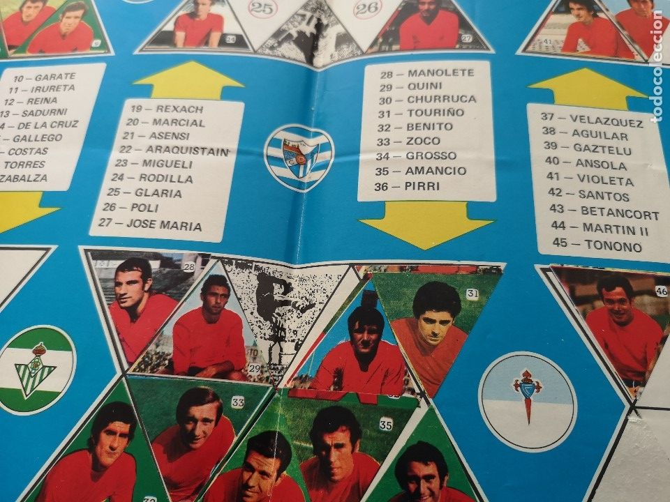 Cromos de f&uacute;tbol: CROMOS POSTER CENTRAL ALBUM FHER 1972 1973 72 73 HASTA 55 CROMOS A ELEGIR PIDE TUS FALTAS