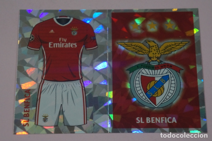 Fu&szlig;ball-Sticker: CROMO DE F&Uacute;TBOL ESCUDO DEL S.L. BENFICA SIN PEGAR N&ordm; 1-2 CHAMPIONS LEAGUE 16-17