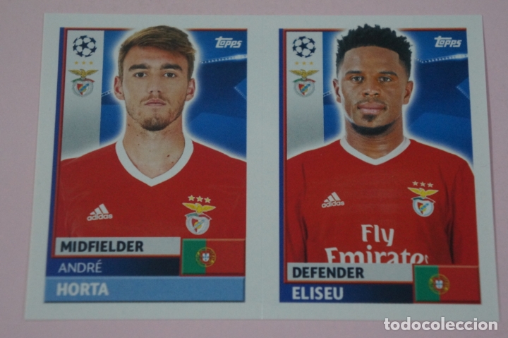 Cromos de F&uacute;tbol: CROMO DE F&Uacute;TBOL HORTA ELISEU DEL S.L. BENFICA SIN PEGAR N&ordm; 6-7 CHAMPIONS LEAGUE 16-17