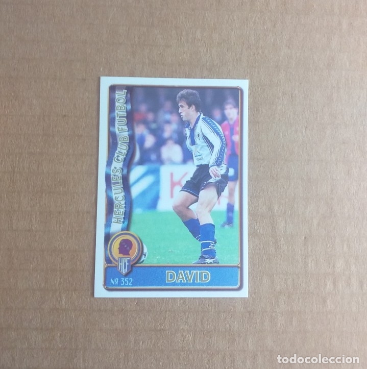 Fu&szlig;ball-Sticker: Cromo de David H&eacute;rcules Baja Muy dif&iacute;cil Mundicromo 96-97. Nuevo de sobre.