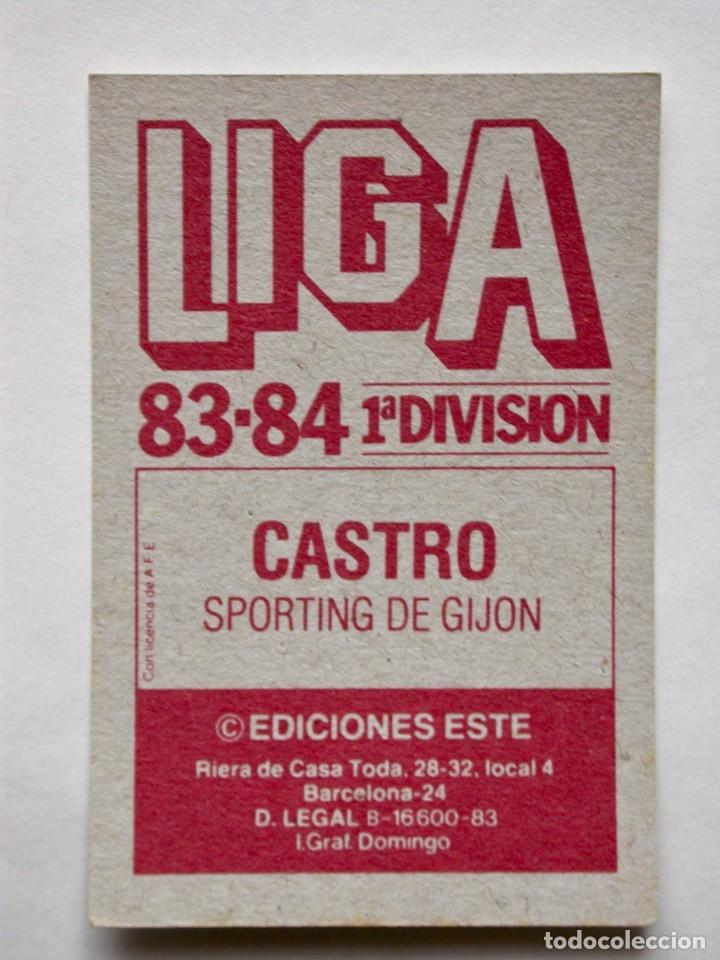 Cromos de f&uacute;tbol: CASTRO DEL SPORTING DE EDICIONES ESTE 83-84, NUNCA PEGADO ( C ) - Foto 2