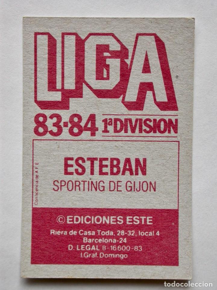 Cromos de f&uacute;tbol: ESTEBAN DEL SPORTING DE EDICIONES ESTE 83-84, NUNCA PEGADO ( C ) - Foto 2
