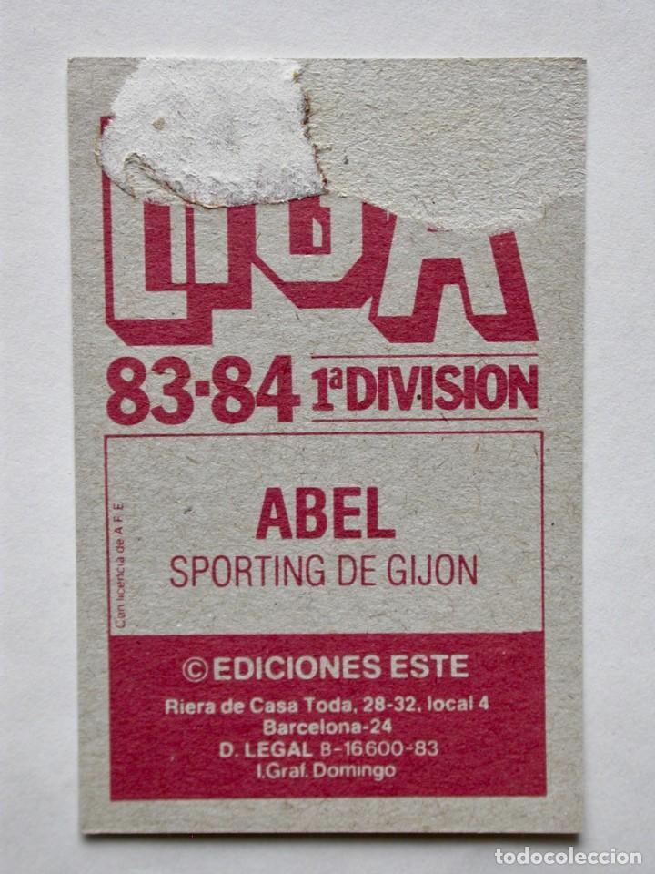 Cromos de f&uacute;tbol: ABEL DEL SPORTING DE EDICIONES ESTE 83-84, DESPEGADO ( C ) - Foto 2
