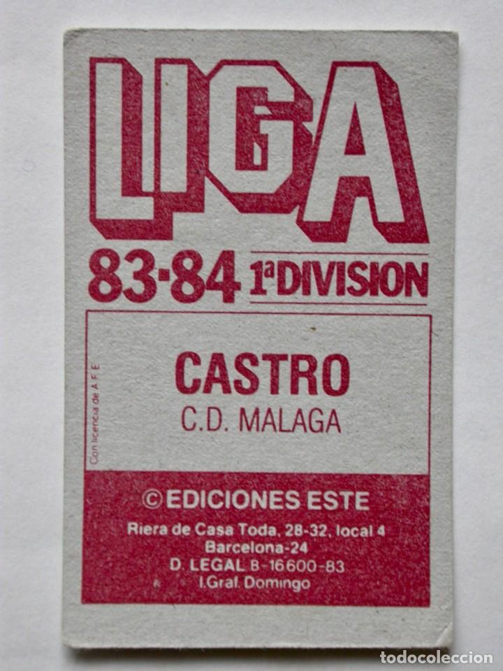 Cromos de f&uacute;tbol: CASTRO DEL M&Aacute;LAGA DE EDICIONES ESTE 83-84, NUNCA PEGADO ( C ) - Foto 2