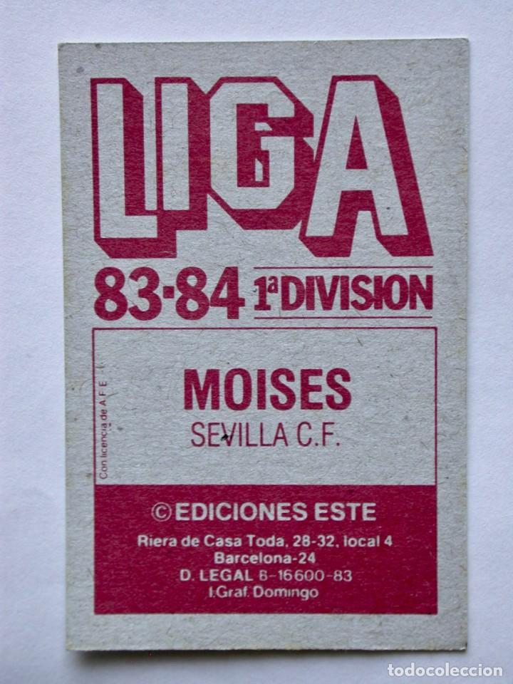 Cromos de f&uacute;tbol: MOISES DEL SEVILLA DE EDICIONES ESTE 83-84, NUNCA PEGADO ( C ) - Foto 2