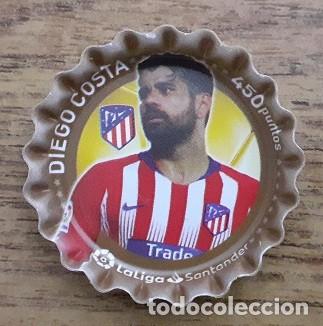 Football Stickers: DIEGO COSTA ATL&Eacute;TICO MADRID GREFUCHAPA GREFULIGA MAXI GREFUSA 2019 2020 19 20 SUPERCHAPA ORO