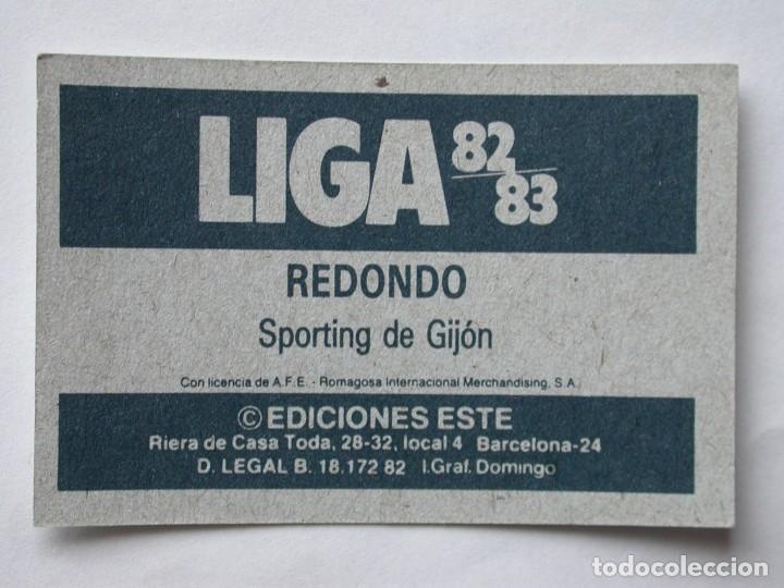 Cromos de f&uacute;tbol: REDONDO DEL SPORTING DE EDICIONES ESTE 82-83, NUNCA PEGADO (C) - Foto 2