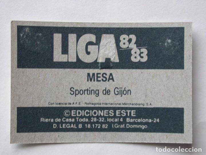 Cromos de f&uacute;tbol: MESA DEL SPORTING DE EDICIONES ESTE 82-83, DESPEGADO (C) - Foto 2