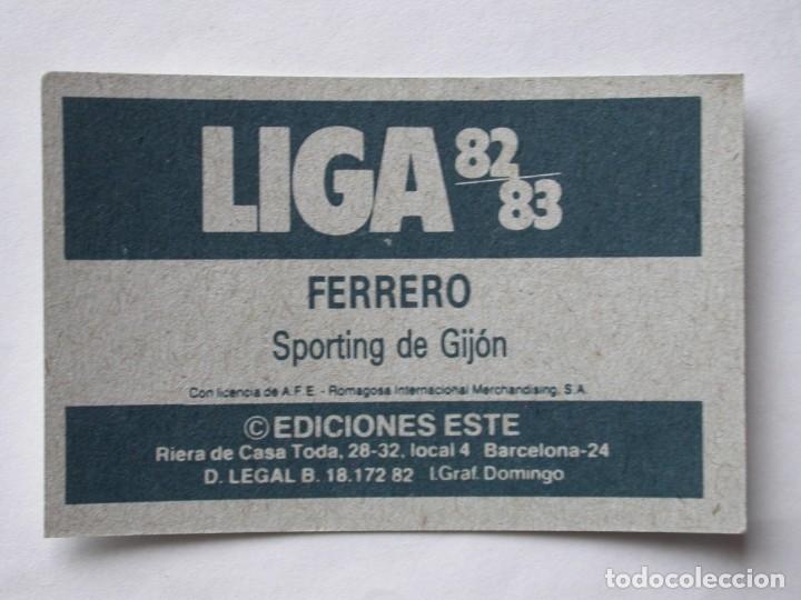 Cromos de f&uacute;tbol: FERRERO DEL SPORTING DE EDICIONES ESTE 82-83, NUNCA PEGADO (C) - Foto 2
