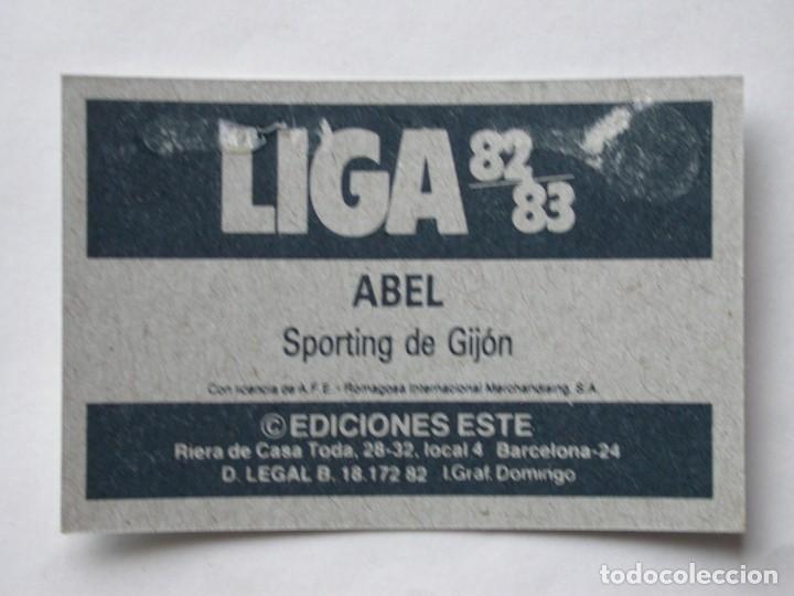 Cromos de f&uacute;tbol: ABEL DEL SPORTING DE EDICIONES ESTE 82-83, DESPEGADO (C) - Foto 2