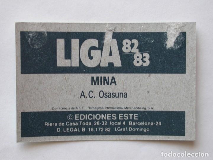 Cromos de f&uacute;tbol: MINA DEL OSASUNA DE EDICIONES ESTE 82-83, DESPEGADO (C) - Foto 2