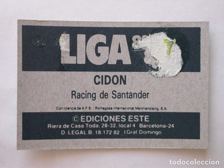 Cromos de f&uacute;tbol: CID&Oacute;N DEL RACING DE EDICIONES ESTE 82-83, DESPEGADO (C) - Foto 2