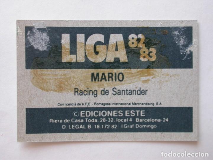 Cromos de f&uacute;tbol: MARIO DEL RACING DE EDICIONES ESTE 82-83, DESPEGADO (C) - Foto 2