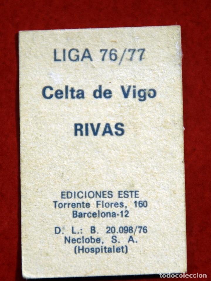 Cromos de f&uacute;tbol: ED. ESTE 76-77. RIVAS CELTA. RECUPERADO - Foto 2