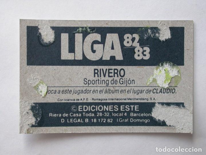 Cromos de f&uacute;tbol: RIVERO COLOCA DEL SPORTING DE EDICIONES ESTE 82-83, DESPEGADO (C) - Foto 2