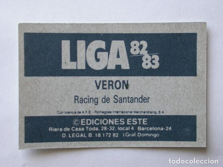 Cromos de f&uacute;tbol: VER&Oacute;N DEL RACING VERSI&Oacute;N A DE EDICIONES ESTE 82-83, NUNCA PEGADO (C) - Foto 2