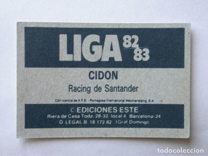 Cromos de f&uacute;tbol: CID&Oacute;N DEL RACING VERSI&Oacute;N A DE EDICIONES ESTE 82-83, NUNCA PEGADO (C) - Foto 2