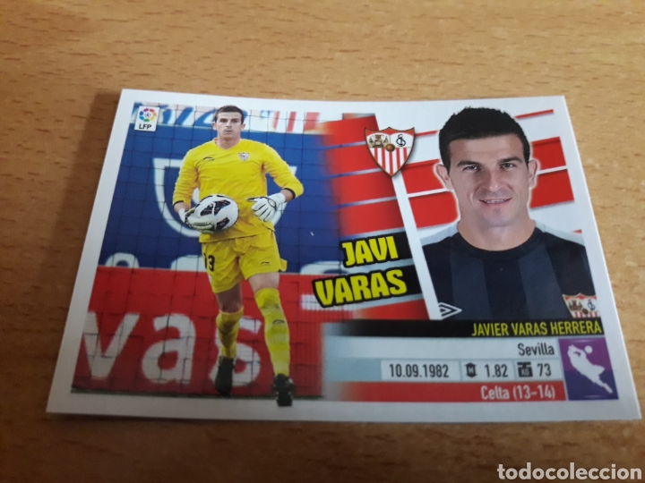 Cartes &agrave; collectionner de Football: Javi Varas coloca Sevilla liga 2013 2014 13 14 ediciones este