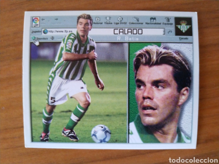 Cromos de F&uacute;tbol: Cromo fichaje 22 Calado liga Este 2001 2002 01 02