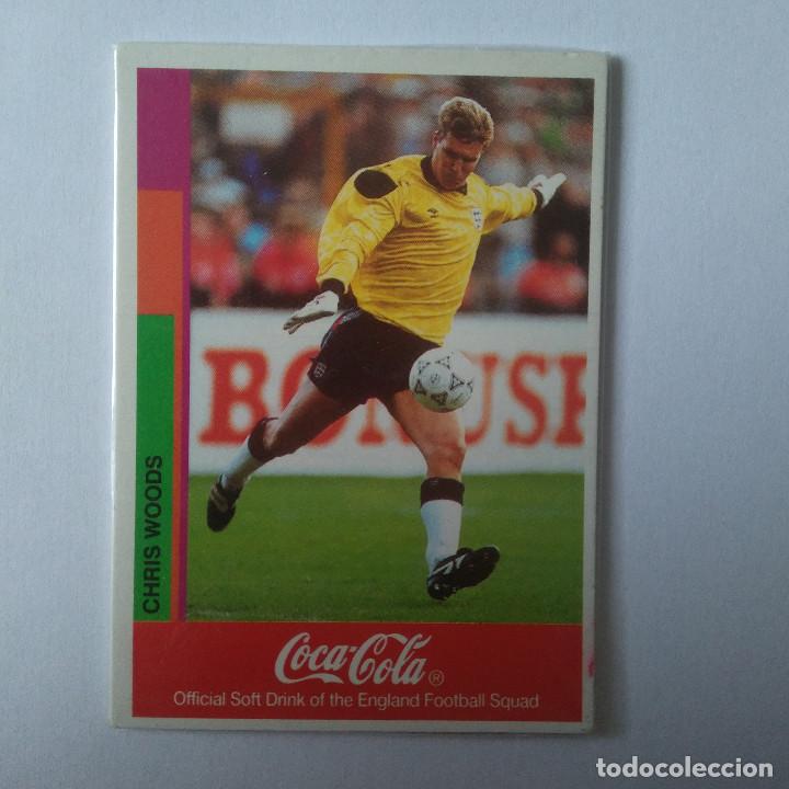 Fu&szlig;ball-Sticker: Merlin Football Coca Cola Cup Kings Card carta precintada futbol liga inglesa 90 chris woods