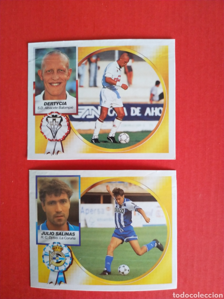 Cromos de F&uacute;tbol: Rareza dos cromos liga Este 94 95 1994 1995 Sin trasera