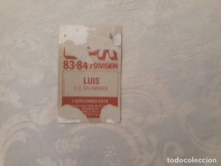 Cromos de f&uacute;tbol: LUIS UD SALAMANCA DE EDICIONES ESTE 83-84 - Foto 2