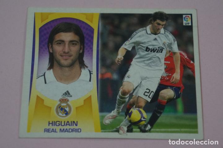 Cromos de f&uacute;tbol: CROMO DE F&Uacute;TBOL HIGUAIN DEL REAL MADRID C.F. SIN PEGAR LIGA ESTE 2009-2010/09-10