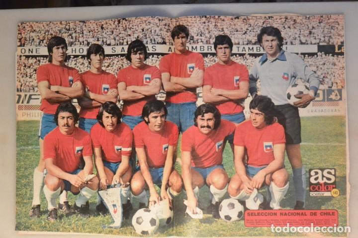 Cromos de F&uacute;tbol: CARTEL POSTER N&ordm; 147 REVISTA AS COLOR SELECCION NACIONAL DE CHILE 1974