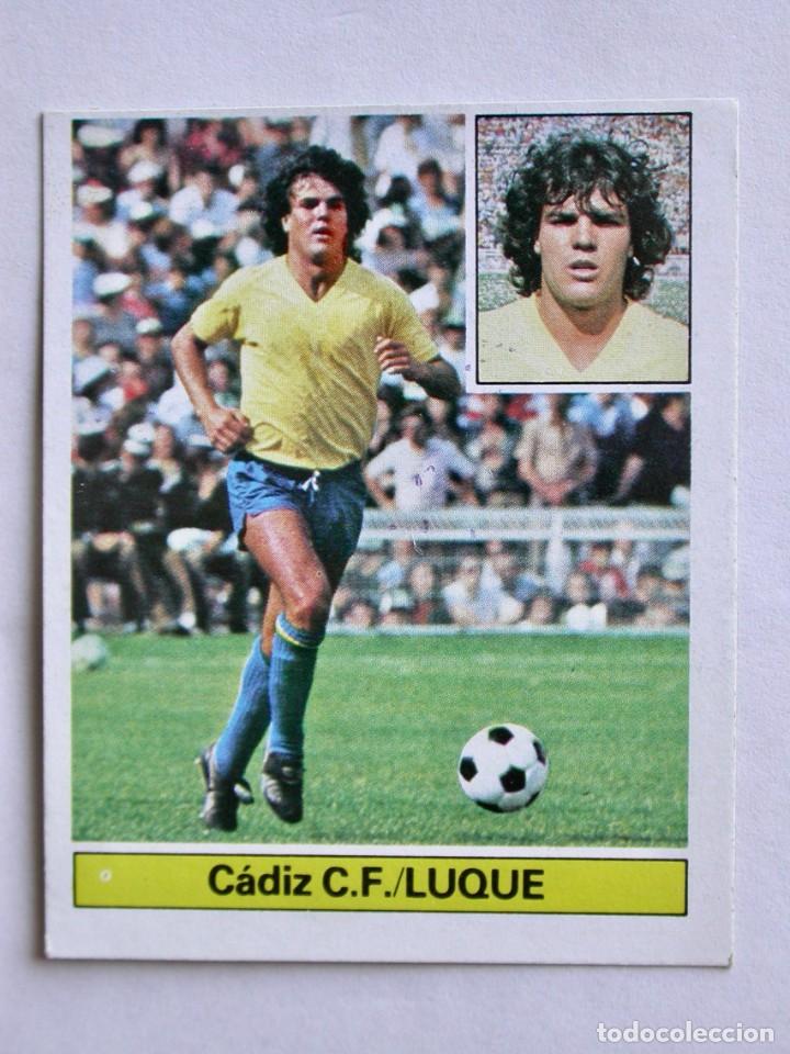 Cromos de f&uacute;tbol: LUQUE DEL C&Aacute;DIZ DE EDICIONES ESTE 81-82, DESPEGADO - Foto 1
