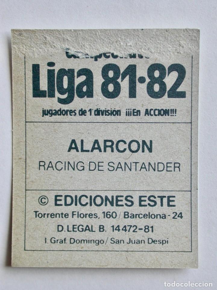 Cromos de f&uacute;tbol: ALARC&Oacute;N DEL RACING DE EDICIONES ESTE 81-82, DESPEGADO - Foto 2