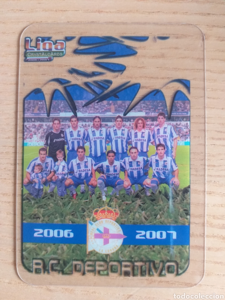 Fu&szlig;ball-Sticker: F&Uacute;TBOL 21 FICHAS EQUIPO COMPLETO DEPORTIVO CORU&Ntilde;A CRYSTALCARDS MUNDICROMO 2006 2007 06-07