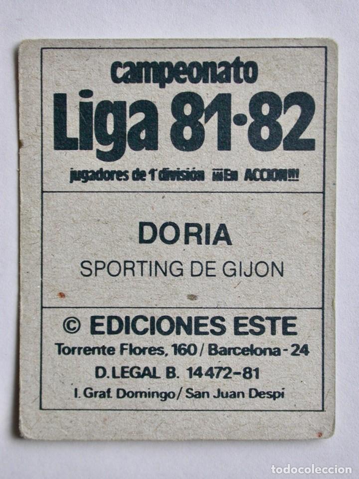 Cromos de f&uacute;tbol: DORIA DEL SPORTING DE EDICIONES ESTE 81-82, NUNCA PEGADO (C) - Foto 2