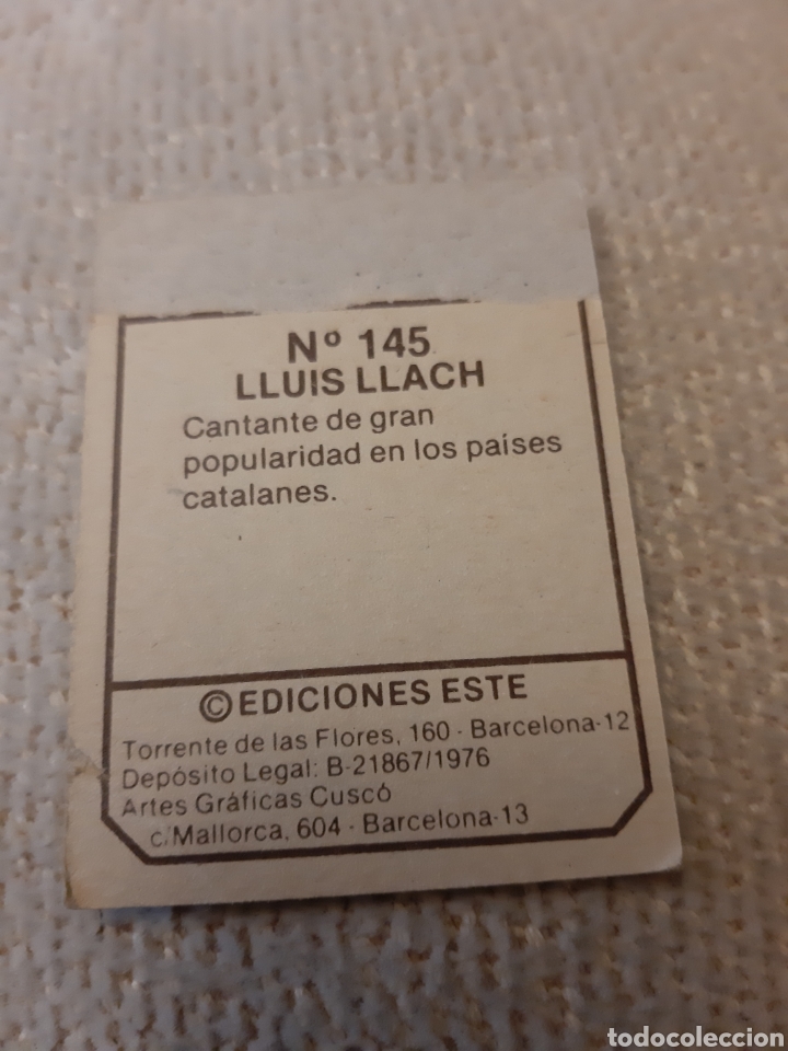 Cromos de f&uacute;tbol: EDICIONES ESTE LLUIS LLACH N&deg;145 FANS - Foto 2