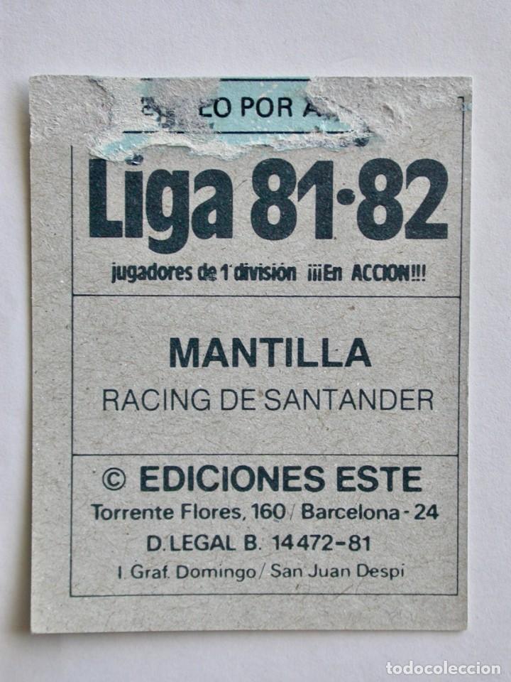 Cromos de f&uacute;tbol: MANTILLA DEL RACING DE EDICIONES ESTE 81-82, DESPEGADO (C) - Foto 2
