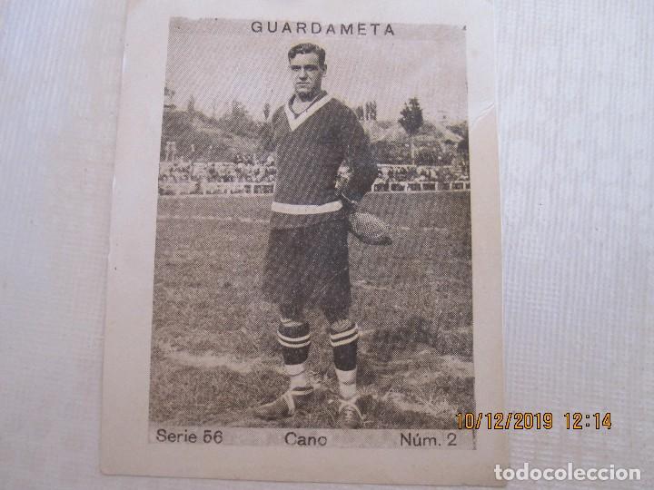 Cromos de f&uacute;tbol: CROMO FUTBOL CUPON PENINSULAR 1932 SERIE 56 GUARDAMETA CANO NUMERO 2