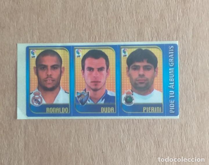 Football Stickers: Cromo de Ronaldo-Duda-Pierini Liga de Estrellas 2004-2005 Colecci&oacute;n de bolsillo. Nuevo.