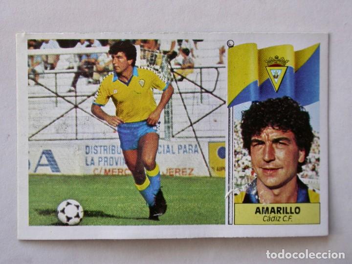 Cromos de f&uacute;tbol: AMARILLO DEL C&Aacute;DIZ DE EDICIONES ESTE 86-87, DESPEGADO - Foto 1