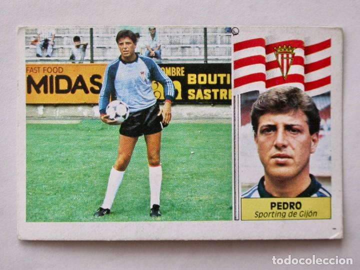Cromos de f&uacute;tbol: PEDRO DEL SPORTING DE EDICIONES ESTE 86-87, DESPEGADO - Foto 1