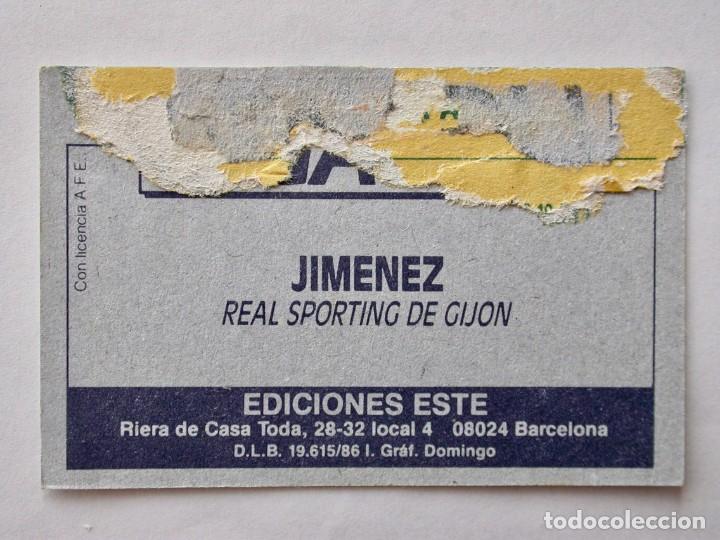 Cromos de f&uacute;tbol: JIMENEZ DEL SPORTING DE EDICIONES ESTE 86-87, DESPEGADO - Foto 2