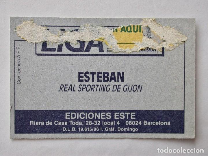 Cromos de f&uacute;tbol: ESTEBAN DEL SPORTING DE EDICIONES ESTE 86-87, DESPEGADO - Foto 2