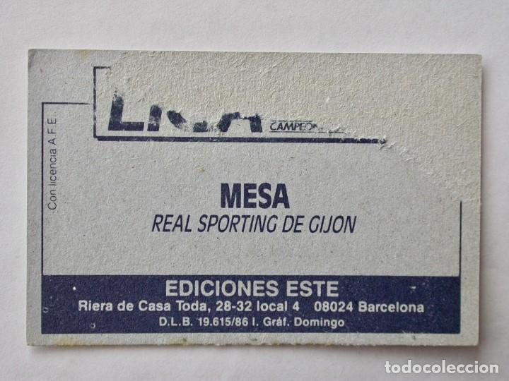 Cromos de f&uacute;tbol: MESA DEL SPORTING DE EDICIONES ESTE 86-87, DESPEGADO - Foto 2