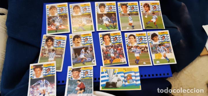 Cromos de F&uacute;tbol: 90 91 ESTE NUNCA PEGADO LOTE CROMOS 13 REAL SOCIEDAD