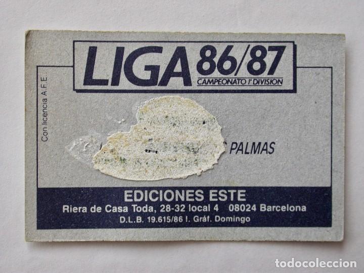Cromos de f&uacute;tbol: JAVIER DE LAS PALMAS DE EDICIONES ESTE 86-87, DESPEGADO - Foto 2