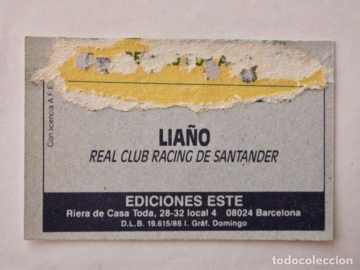 Cromos de f&uacute;tbol: LIA&Ntilde;O DEL RACING DE EDICIONES ESTE 86-87, DESPEGADO - Foto 2