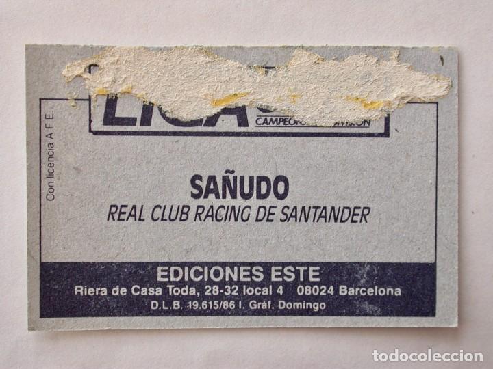 Cromos de f&uacute;tbol: SA&Ntilde;UDO DEL RACING DE EDICIONES ESTE 86-87, DESPEGADO - Foto 2